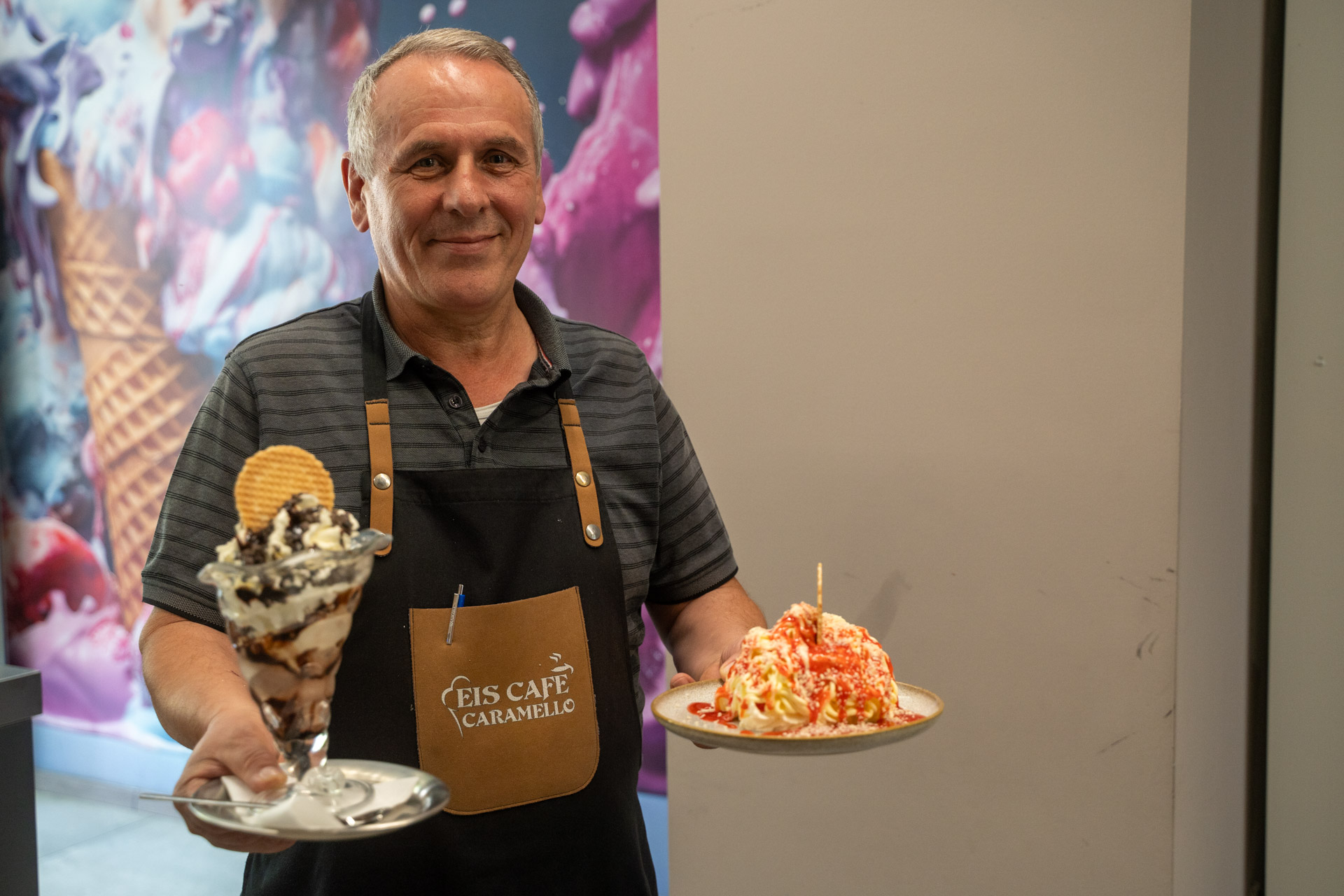 Eisbecher und Dessert im Eis-Café Caramello Essen
